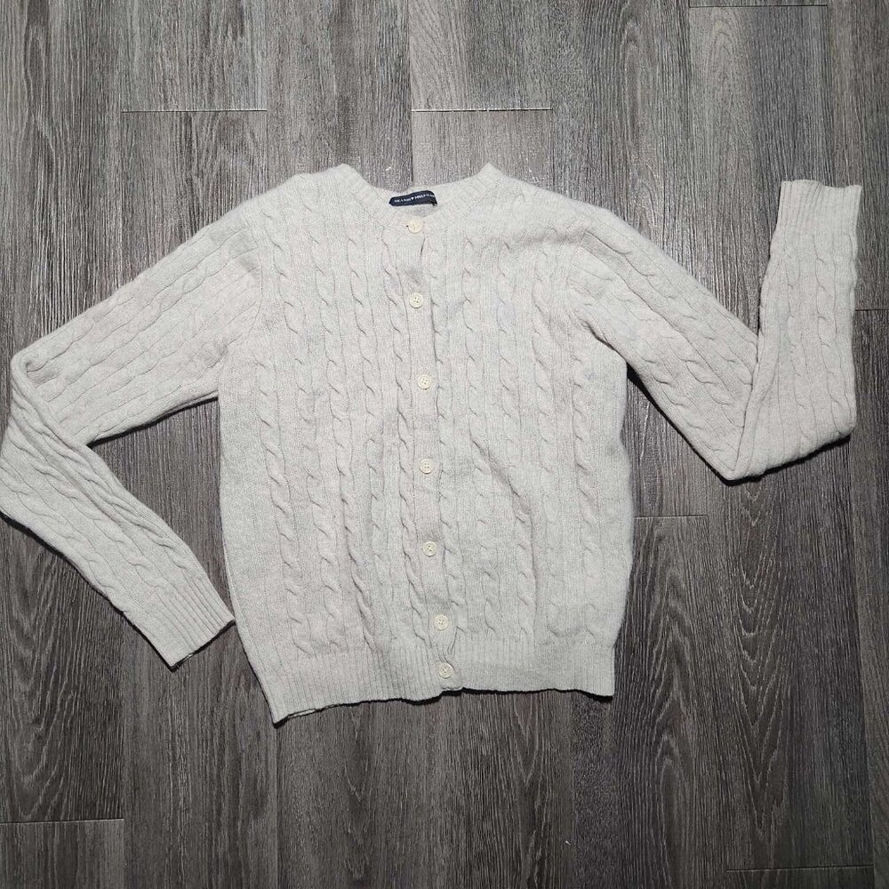 Brandy Melville grey wool cable knit button-up cardigan - Picture 4 of 9